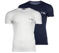 Emporio Armani CORELOGOBAND - Paquete de 2 Camisetas con Cuello en V para Hombre, Multicolor, Talla L