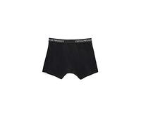 Emporio Armani Cotton Boxer Briefs Ropa Interior de Hombres, Negro, Small (Pack de 3)