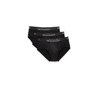 Emporio Armani Cotton Briefs Ropa Interior, Negro/Blanco/Negro, S (Pack de 3) para Hombre