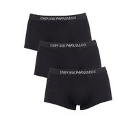 Emporio Armani de los hombres 3 Pack Trunks, Negro