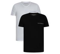Emporio Armani de los hombres Pack de 2 camisetas lounge con cuello de pico, Mul