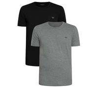 Emporio Armani de los hombres Pack de 2 camisetas Lounge Crew, Multicolor