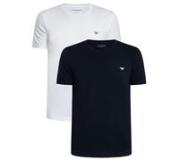 Emporio Armani de los hombres Pack de 2 camisetas Lounge Crew, Multicolor