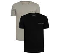 Emporio Armani de los hombres Pack de 2 camisetas Lounge Crew, Multicolor