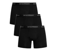 Emporio Armani de los hombres Paquete de 3 calzoncillos bóxer elásticos, Negro