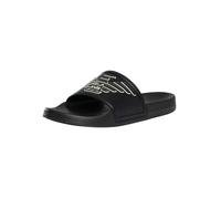Emporio Armani Hombre Zapatillas Deslizantes, Black/White, 44 EU
