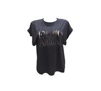 EMPORIO ARMANI Devore - Camiseta de Cuello Redondo para Mujer, Color Negro, Talla M, Negro, M