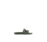 Emporio Armani Double Buckle Slides Unisex adulto, Multicolor (Military/Military), 36