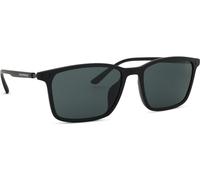 Emporio Armani Gafas de sol rectangulares Ea4223u de ajuste universal para hombre, Negro -, 56 mm
