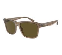Emporio Armani Hombre EA4208 605573 Gafas de sol Acetato Verde Marrón Pillow Normal