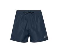 Emporio Armani EA7 Bañador pantalón corto con logotipo para hombre, 7M001677, Azul/Plateado, XL