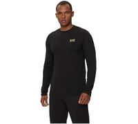 Emporio Armani EA7 - Camiseta Core Identity de manga larga para hombre, 8NPT28, Negro y dorado., L