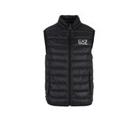 Emporio Armani EA7 Chaleco de pluma auténtica para hombre Packable Core Identity - 8NPQ01 (5XL, negro/plateado), Negro y plateado, XXXXXL