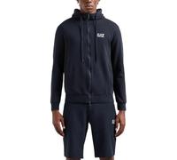 Emporio Armani EA7 Core Identity 8NPM38 - Sudadera con capucha para hombre, cremallera completa, algodón afelpado