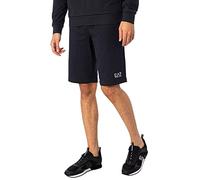 Emporio Armani EA7 de los Hombres Bermudas con Logo, Negro, XXL