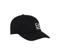 Emporio Armani EA7 de los hombres Gorra de béisbol con logo, Negro, One Size