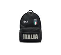 Emporio Armani EA7 Mochila redonda de tejido técnico, Italia Team Olimpiadas de Invierno 2026, 7 x 000390