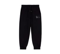Emporio Armani EA7 - Pantalones de jogging para mujer Visibility de mezcla de algodón afelpado, 7W000423, Negro , XS