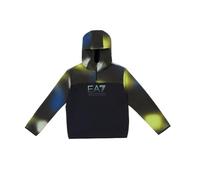 Emporio Armani EA7 - Sudadera para niños y jóvenes con capucha Visibility Boy de mezcla de algodón afelpado - 7B000180, azul, 12 años