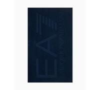 Emporio Armani EA7 Toalla de playa de algodón con maxi logo tono sobre tono, 7 x 000678 (Armani Blue)
