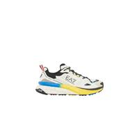 Emporio Armani EA7 Zapatillas Crusher Sonic Trail 2.0, unisex, adulto, 7X000602, Blanco Amarillo Azul, 44 EU