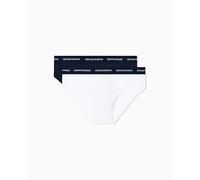Emporio Armani Eco - Paquete de 2 Calzoncillos de Viscosa para Hombre, Azul, Talla S, Azul, S