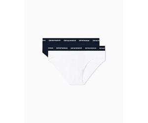Emporio Armani Eco - Paquete de 2 Calzoncillos de Viscosa para Hombre, Azul, Talla S, Azul, S