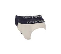 Emporio Armani Eco-Viscose Soft Touch Bamboo Viscose 2pack Brief Hombre, Multicolor (Nude/Marine), M