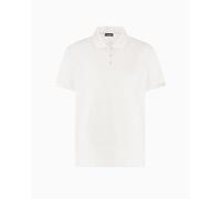 EMPORIO ARMANI Embroidery Logo Polo Beachwear Camiseta, Blanco, XXL para Hombre
