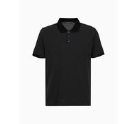 EMPORIO ARMANI Embroidery Logo Polo Beachwear Camiseta, Negro, XL para Hombre