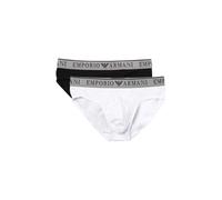 Emporio Armani Endurance 2-Pack Brief Bragas, Nero/Bianco, M de los Hombres