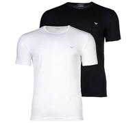 Emporio Armani Endurance Crew Neck 2-Pack Camiseta, Blanco y Negro, XL Hombres