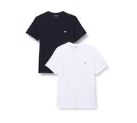 EMPORIO ARMANI Endurance - Paquete de 2 Camisetas de Cuello Redondo para Hombre, Color Azul, Talla M