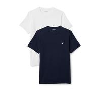 EMPORIO ARMANI Endurance - Paquete de 2 Camisetas de Cuello Redondo para Hombre, Color Azul, Talla M