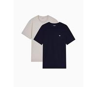 EMPORIO ARMANI Endurance - Paquete de 2 Camisetas de Cuello Redondo para Hombre, Color Beige, Talla M