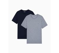 EMPORIO ARMANI Endurance - Paquete de 2 Camisetas de Cuello Redondo para Hombre, Color Gris, Talla XL
