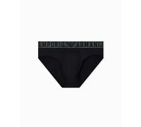 Emporio Armani Essential Microfiber Brief Ropa Interior, Negro, M para Hombre