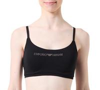 Emporio Armani Essential Studs Logo Bralette Bra Sujetador con Relleno, Nero, XL De Las Mujeres