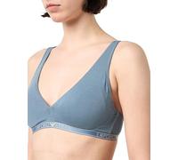 Emporio Armani Essential Studs Logo Bralette Bra Sujetador con Relleno, Tempesta, XL De Las Mujeres