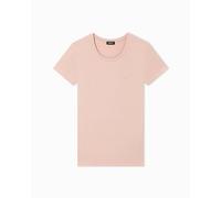 Emporio Armani Camiseta Esencial de Cuello Redondo para Mujer, Color Rosa, Talla XL, Ajuste Regular, Rosa, XL