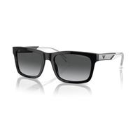Emporio Armani Gafas de sol rectangulares Ea4224 para hombre, Negro -, 57 mm