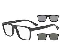 EMPORIO ARMANI Gafas de Vista EA 4115 Matte Black Black/Grey Clip-On 52/18/145 hombre