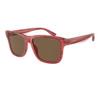 Emporio Armani Hombre EA4208 605373 Gafas de sol Acetato Rojo Marrón Pillow Normal
