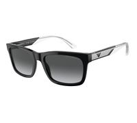Emporio Armani Hombre EA4224 5017T3 Gafas de sol Acetato Negro Gris Cuadrada Polarizado Sombreado