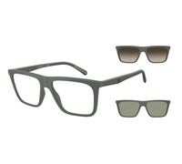 Emporio Armani Hombre EA4258 63121W Gafas de sol Inyectado Verde Transparente Cuadrada Normal