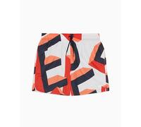 EMPORIO ARMANI Hombre Macro Lettering Mid Boxer Blanco L, Big EA White/Red.com, L
