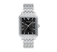 Emporio Armani Hombre Reloj de 36MM de Acero Inoxidable Tono Plateado, AR11755