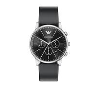 Emporio Armani Hombre Reloj de 42MM de Acero Inoxidable Tono Plateado, AR11774