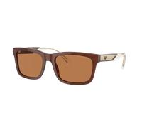 Emporio Armani Hombre Sunglass EA4224 - Color del Marco: Marrón opalino brillante, Color de la Lente: Marrón