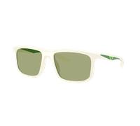 Emporio Armani Hombre Sunglass EA4234U - Color del Marco: Blanco Mate, Color de la Lente: Verde